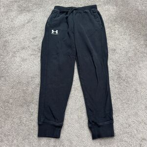 Under Armour Loose Fit Jogger Sweatpants Mens Medium Black Fleece Active Lounge